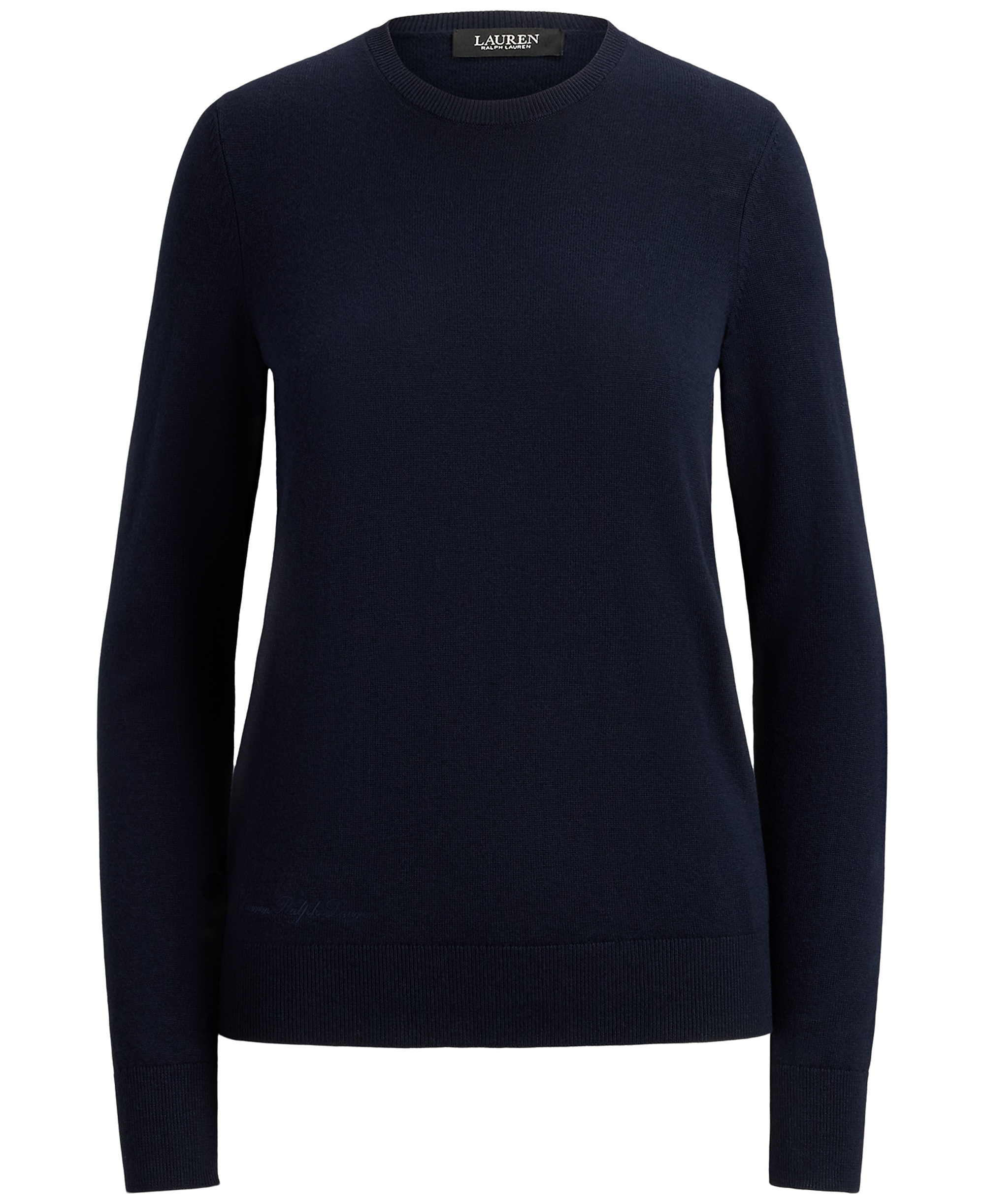 Lauren Ralph Lauren Women's Long-Sleeve Crewneck Sweater - Lauren Navy