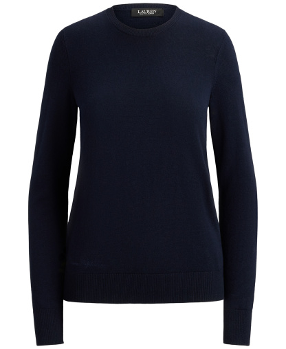 Lauren Ralph Lauren Women's Long-Sleeve Crewneck Sweater - Lauren Navy