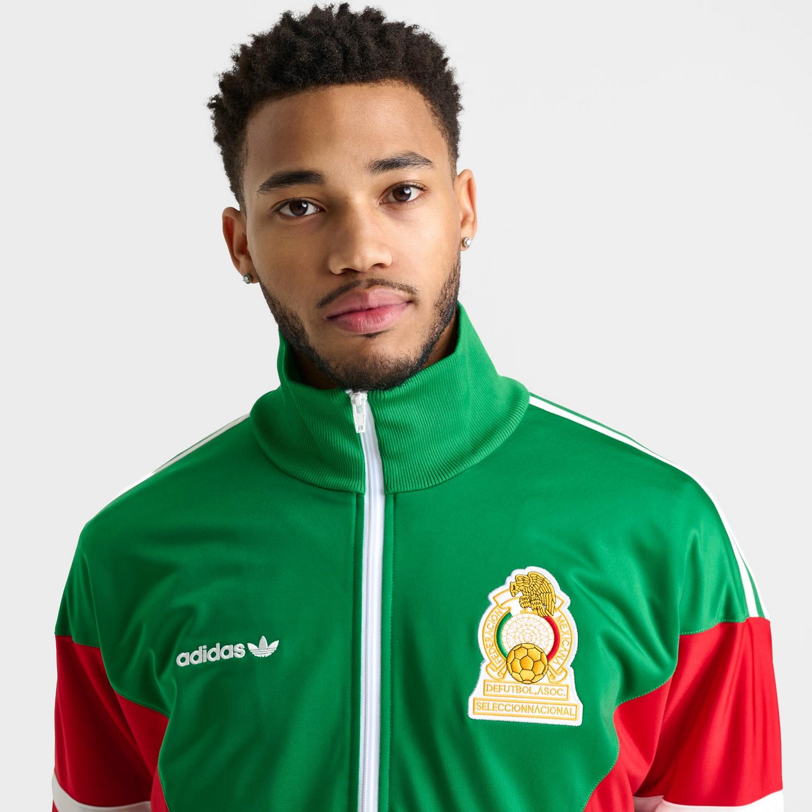 Men's adidas Mexico Home 1986 Soccer Track Top - Green - view 5