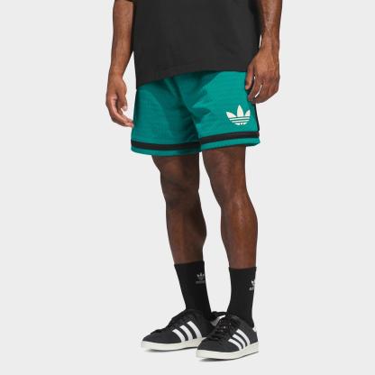Men's adidas Originals Basketball Shorts - Equipment Green/Black - view 1