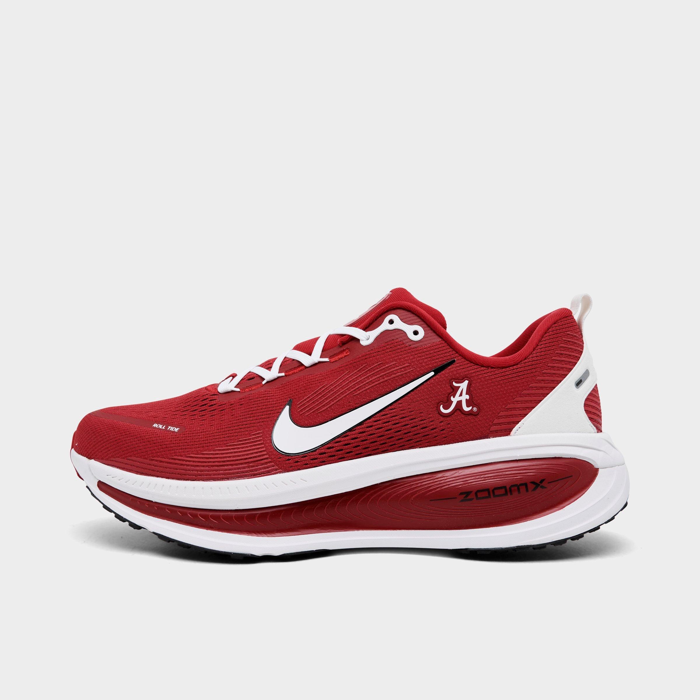 Men's Nithtke Vomero 18 Purdue Boilermakers Running Shoes - Part 2 - Team Crimson/Black/White - Left shoe facing left. Outside of the shoe.