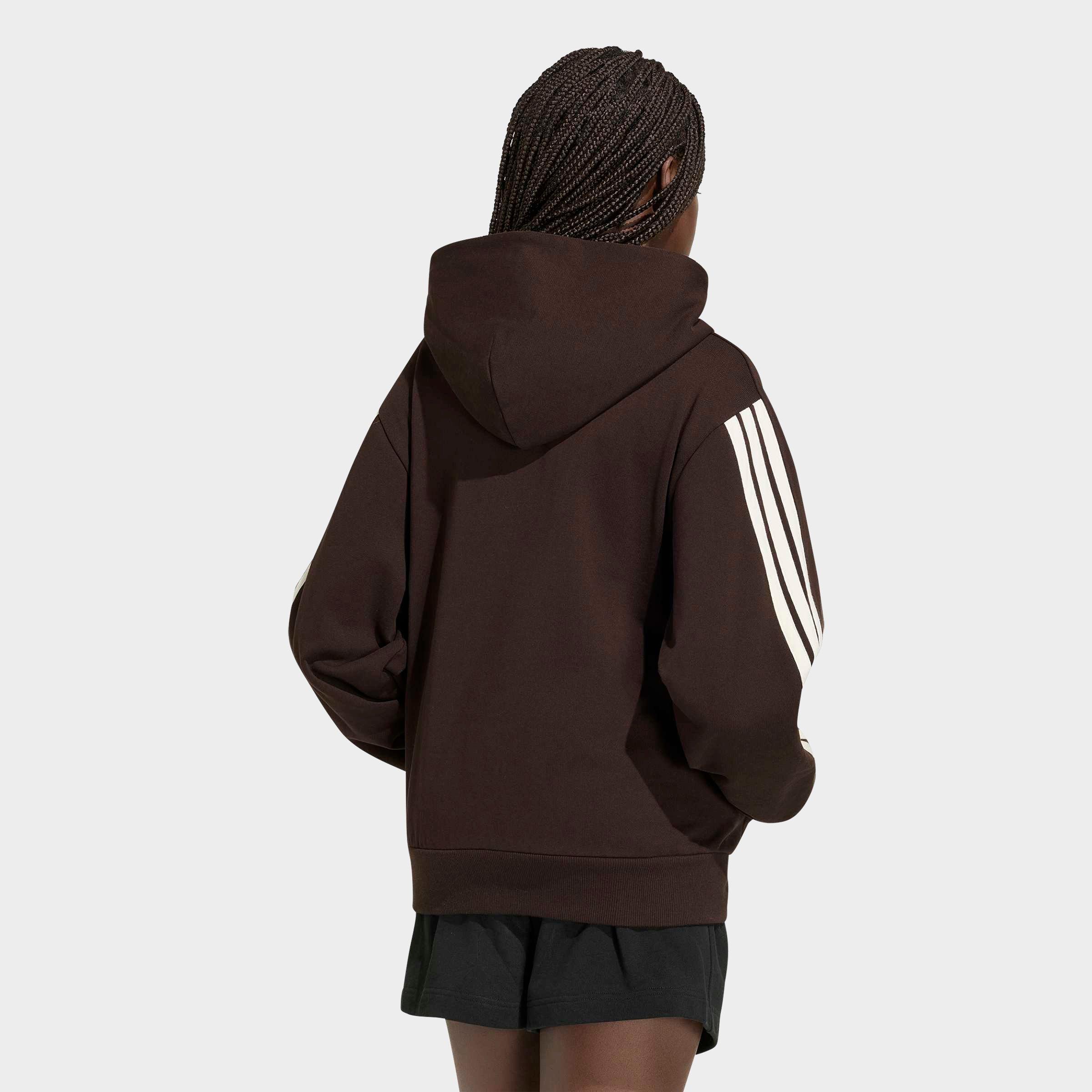 Women's adidas Sportswear Kit 3-Stripes Hoodie - Aurora Coffee/Off White/Off White