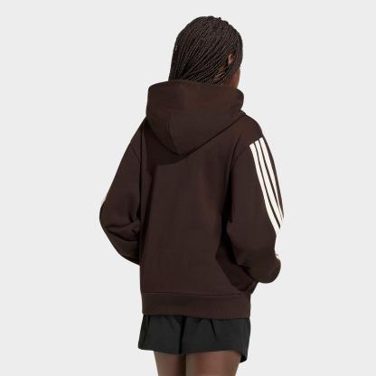 Women's adidas Sportswear Kit 3-Stripes Hoodie - Aurora Coffee/Off White/Off White