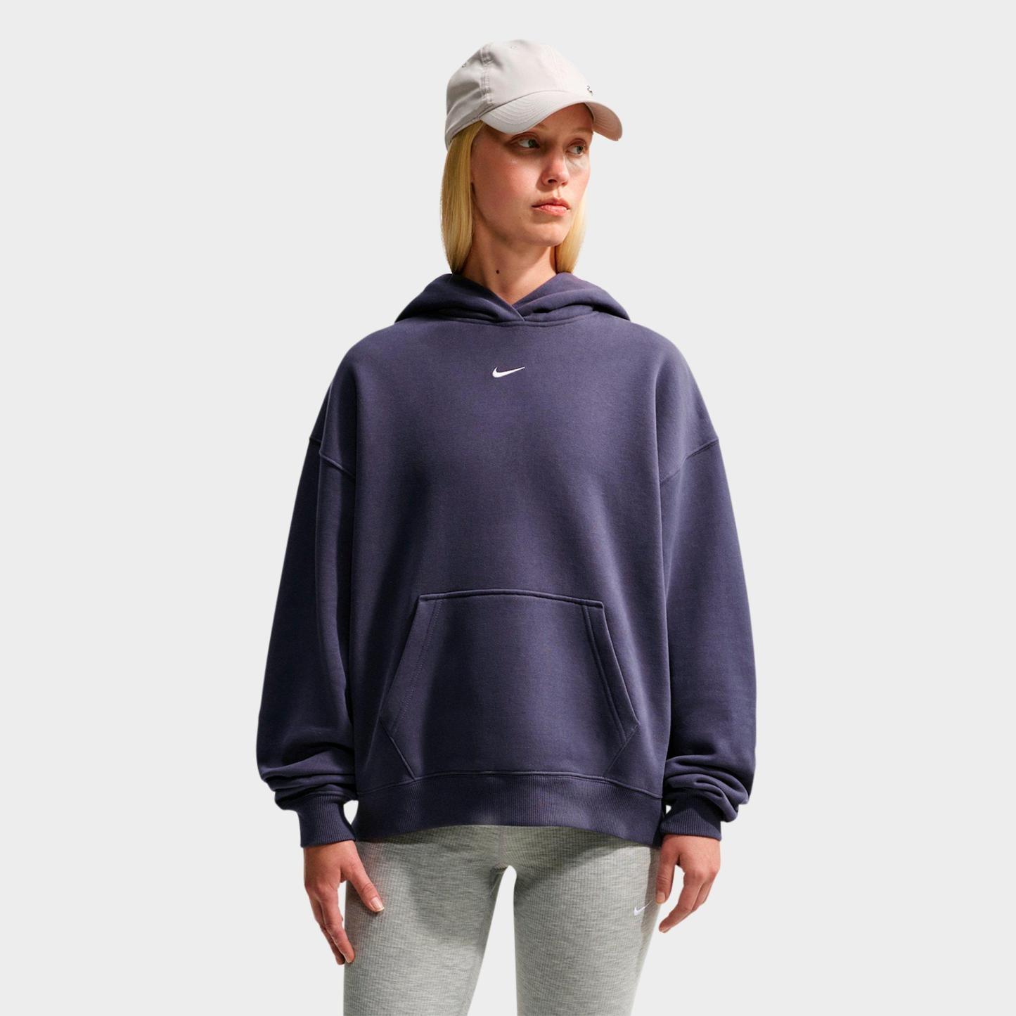 Women's Nithtke Studio Fleece Medium-Weight Camo Oversized Pullover Hoodie - Gridiron/Sail