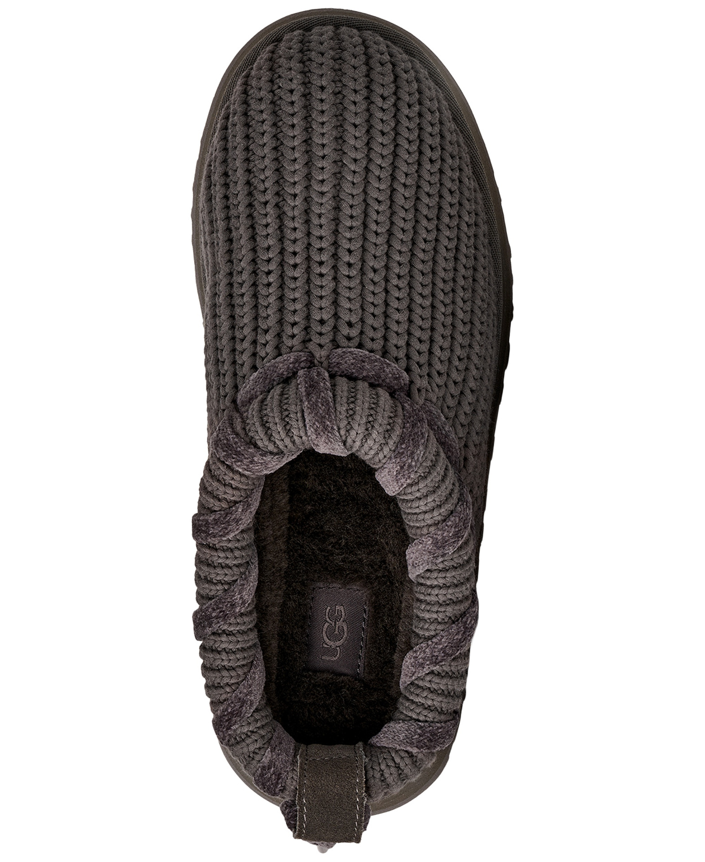 UGG® Women's Tazz Whipstitch Knit Slip-On Slippers - Charcoal