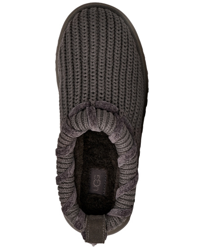 UGG® Women's Tazz Whipstitch Knit Slip-On Slippers - Charcoal