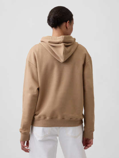 Relaxed Gap Logo Hoodie - Camel hair brown