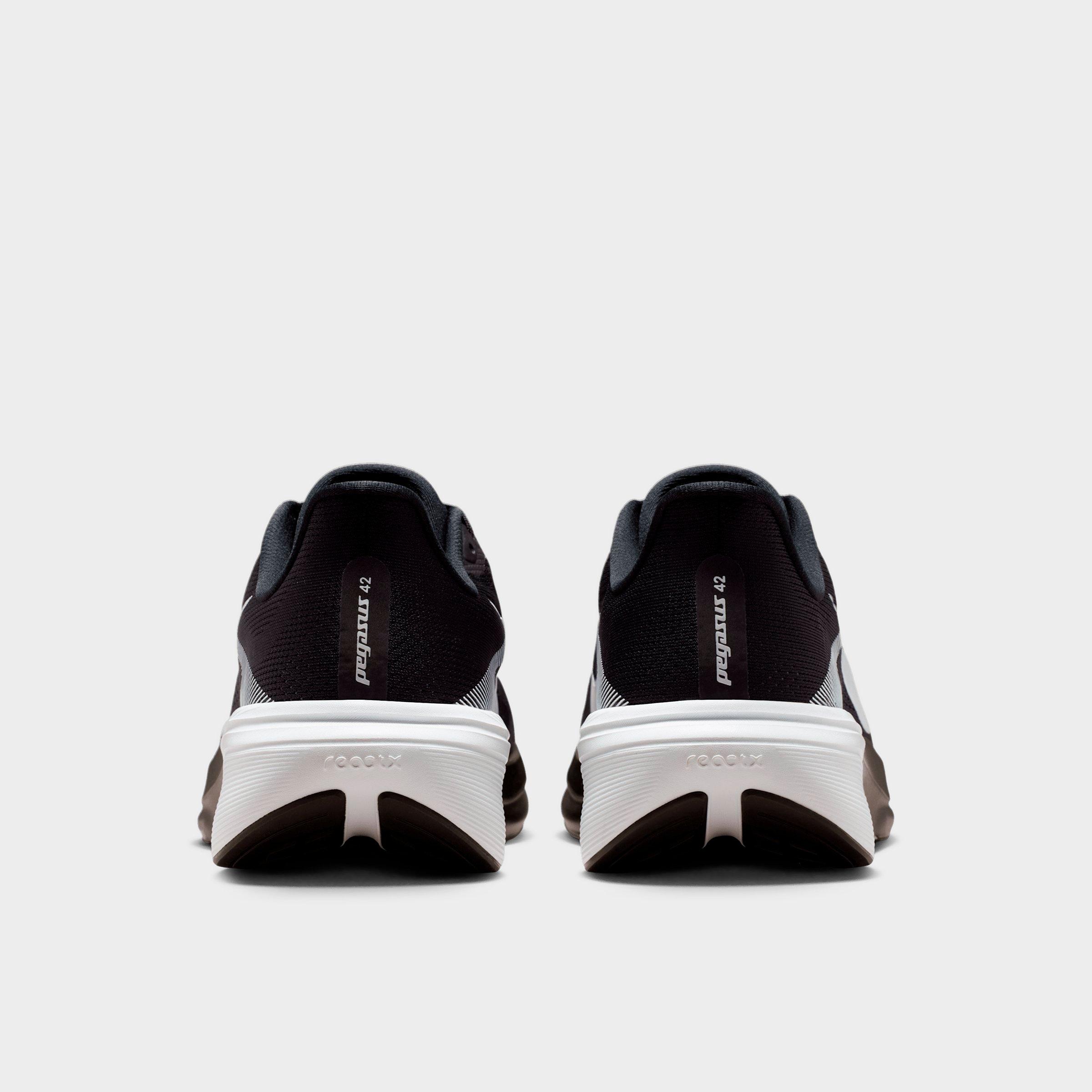 Men's Nithtke Pegasus 42 Running Shoes (Wide Width) - Black/Photon Dust/White - Back view