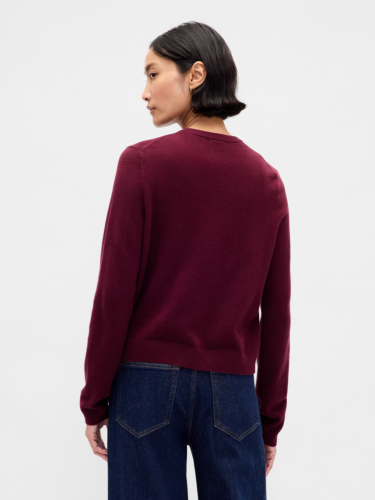 CashSoft Crop Cardigan - Tuscan red