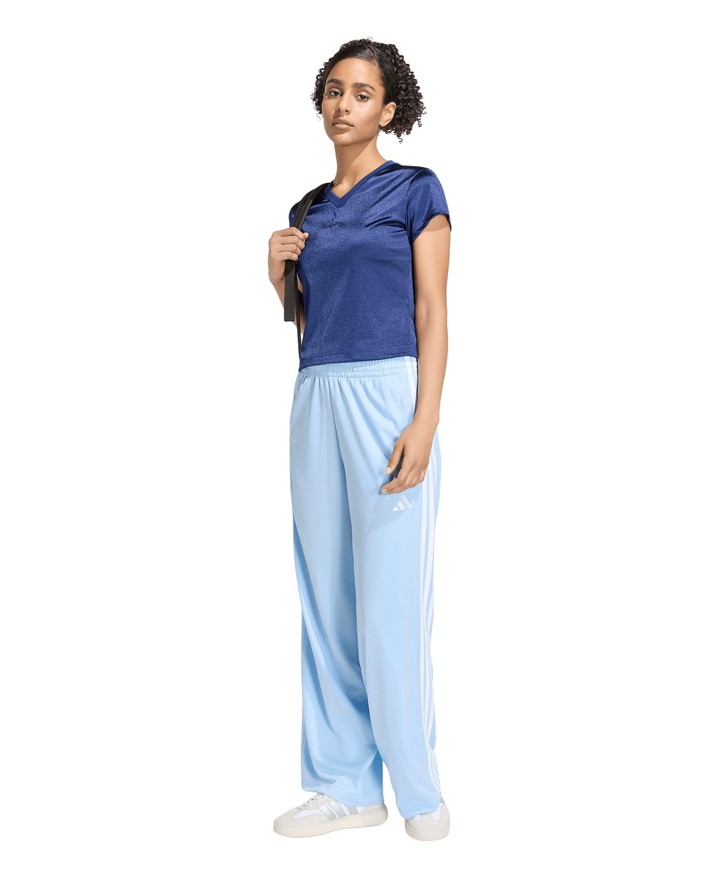 adidas Women's Dayready Wide-Leg Track Pants - Glow Blue