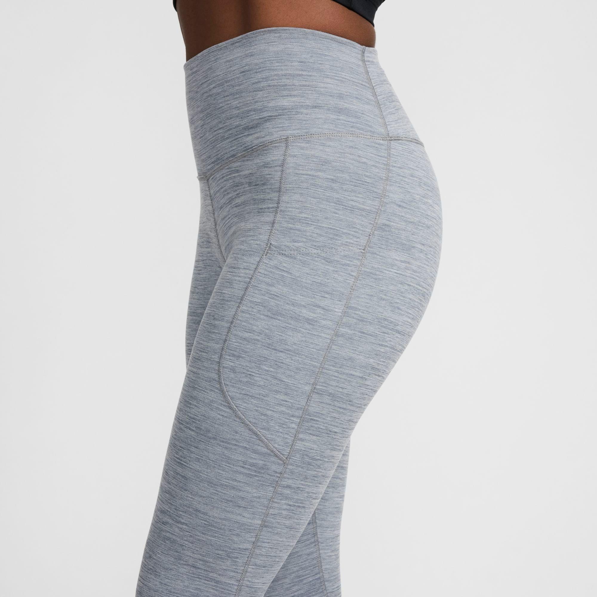 Women's Nithtke One Dri-FIT High-Rise 7/8 Training Tights - Smoke Grey/Heather/Black
