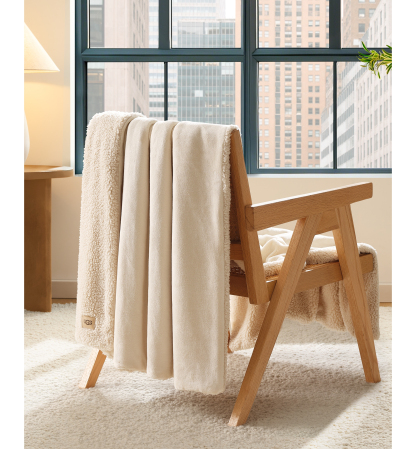 UGG® Avery Reversible Throw, 50" x 70" - Birch