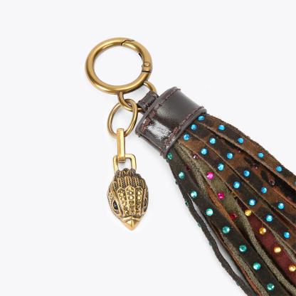 Kurt Geiger London Tassel Crystal Charm - Brown - view 3