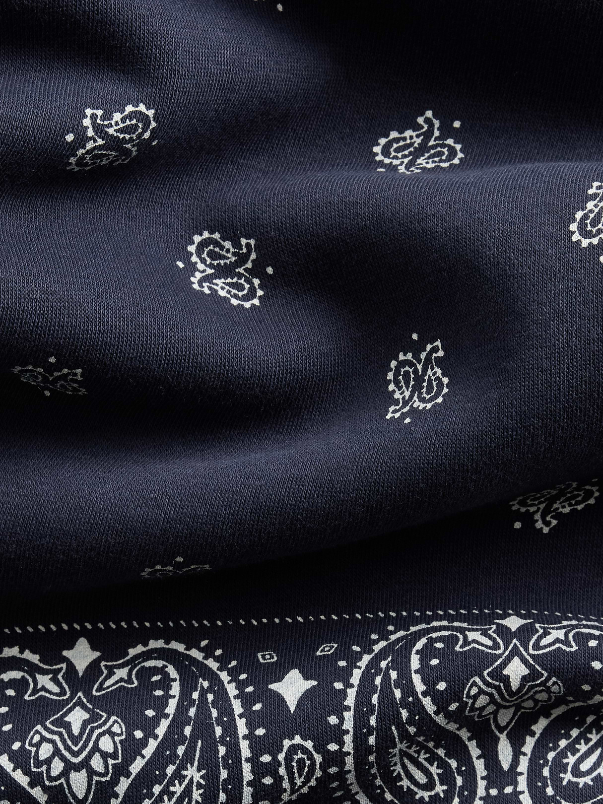VintageSoft Baggy Sweatpants - Navy blue bandana print