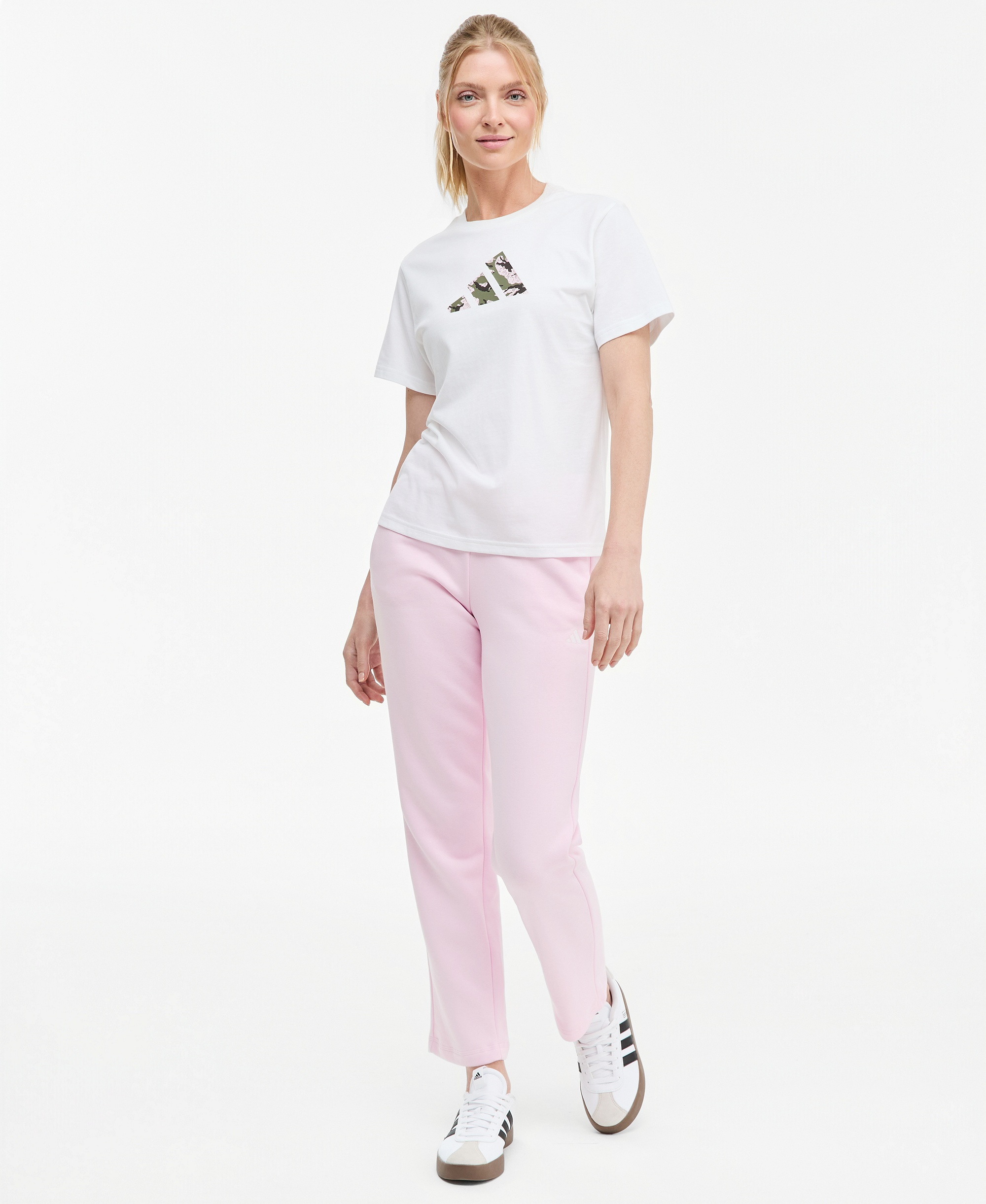 adidas Women's Camo T Camo-Print T-Shirt - White
