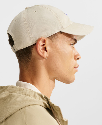 Nike Unisex Club Logo Embroidered Cap - Khaki/Court Blue