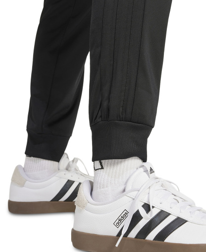adidas Men's 3-Stripes Tricot Regular Tapered Track Pants - Black/blac