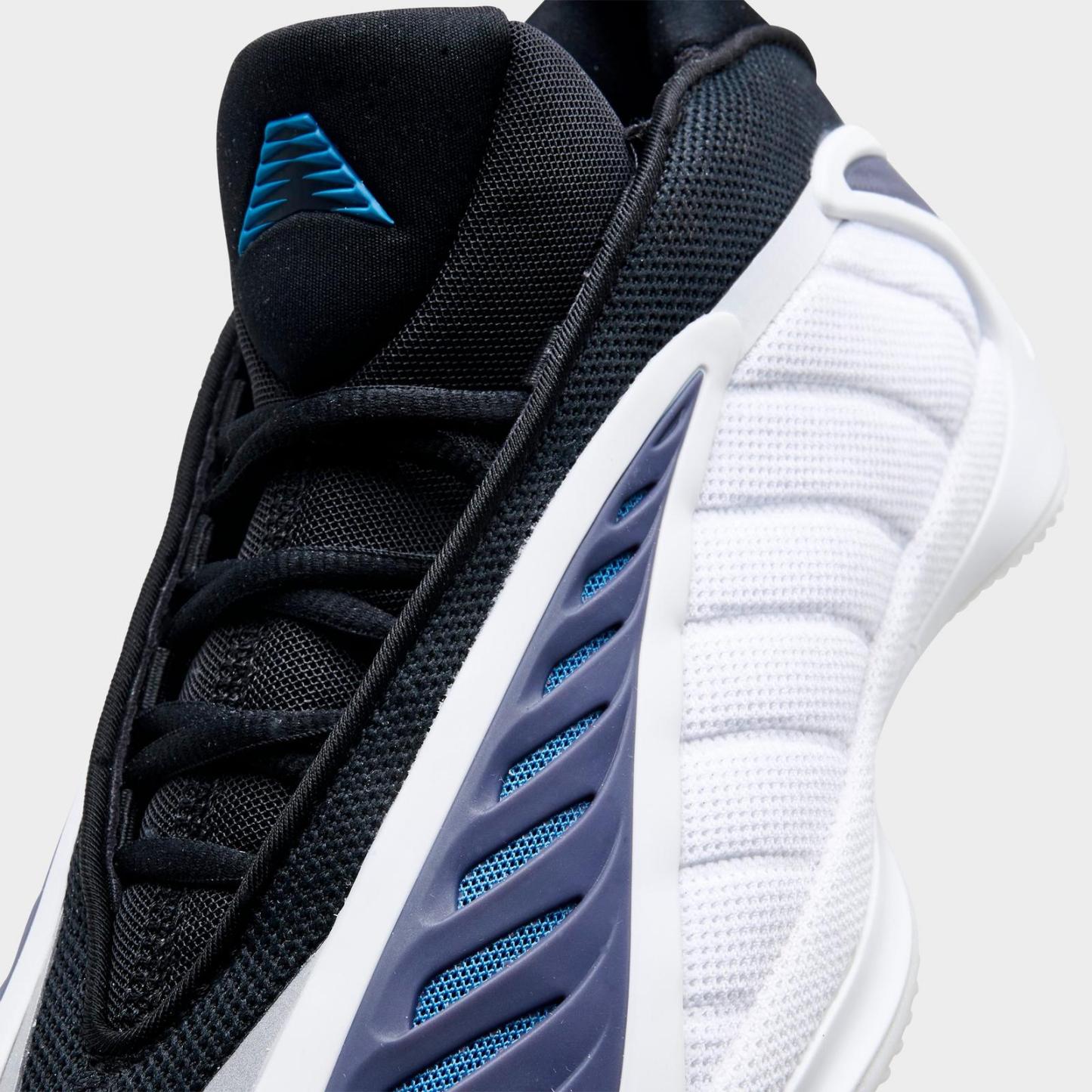 Big Kids' adidas Anthony Edwards 2 Low Basketball Shoes - White/Core Black/Dusty Ink - view 3