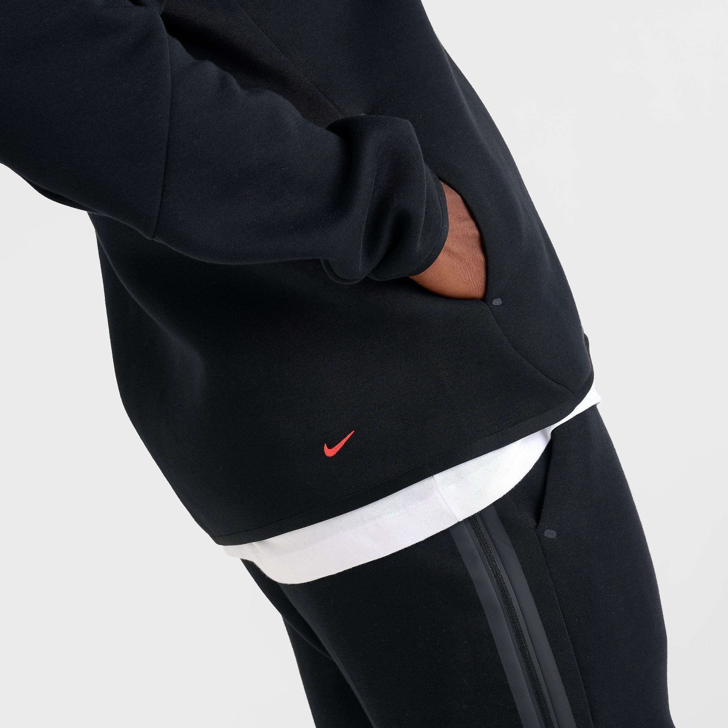 Men's Nithtke Tech Fleece Windrunner Full-Zip Jacket - Black/Smoke Grey/Bright Crimson
