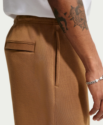 Nike Club Men's Brushed Fleece Open Hem Pants - Ale Brown/White