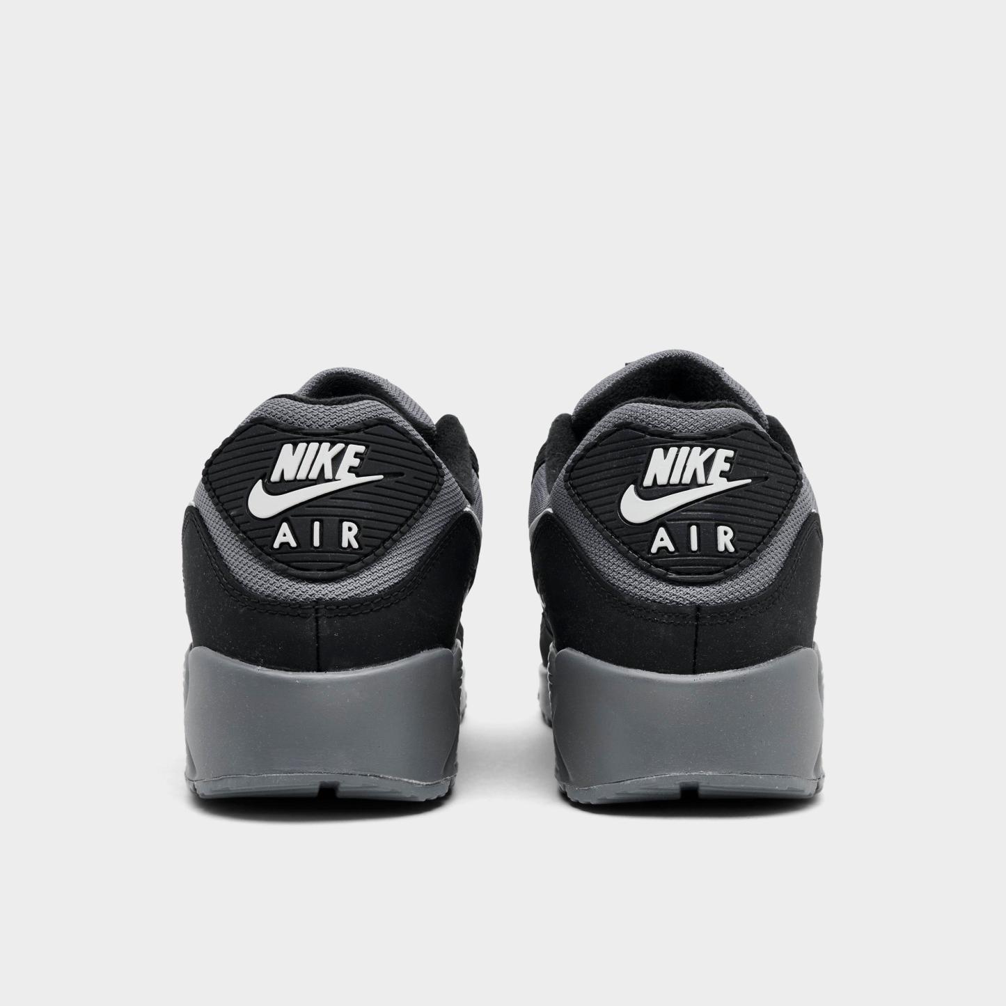 Men's Nithtke Air Max 90 Casual Shoes - Part 4 - Black/Smoke Grey/Photon Dust - Back view