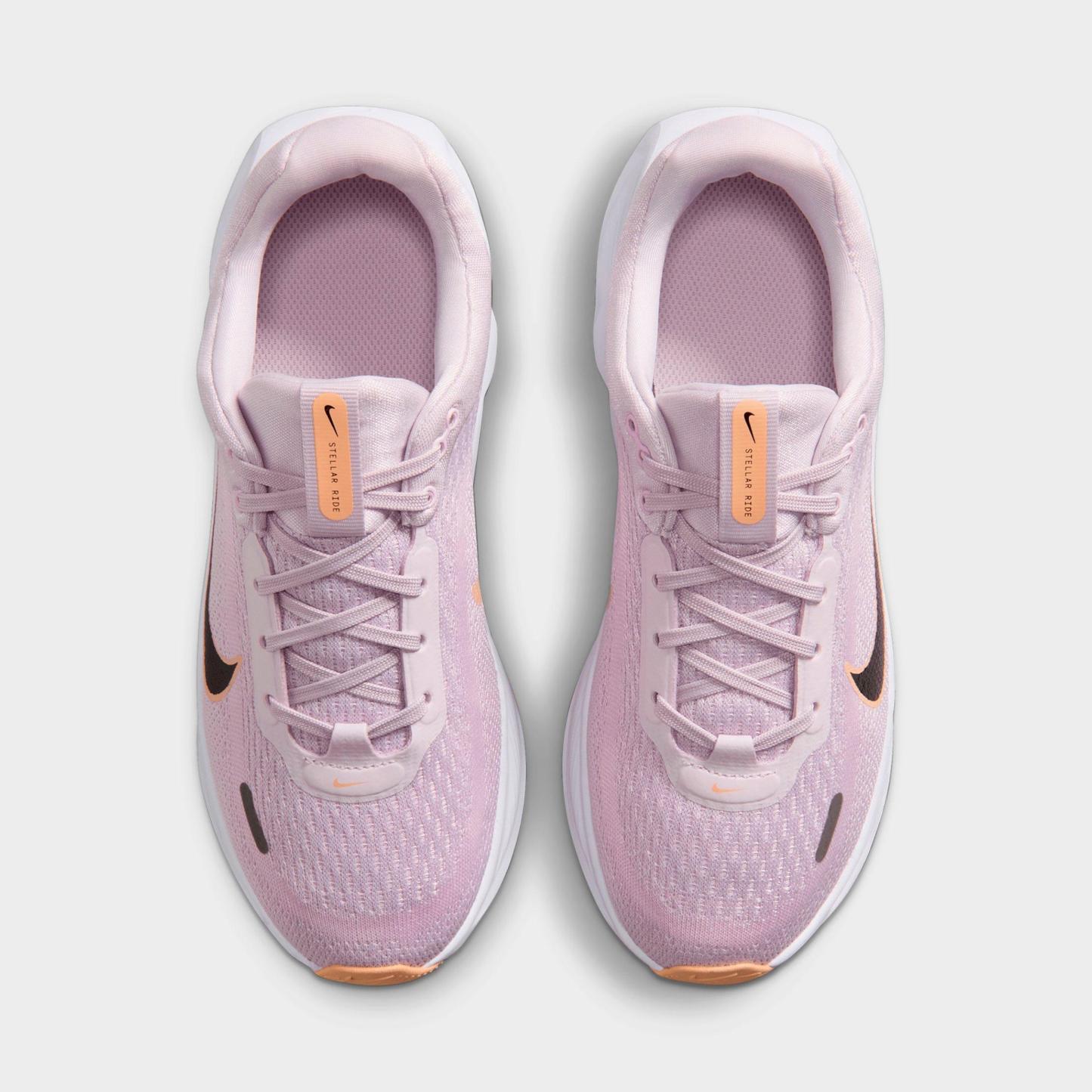 Big Kids' Nithtke Stellar Ride Running Shoes - Bleached Lilac/Pink Foam/Sunset Haze/Black - Top view