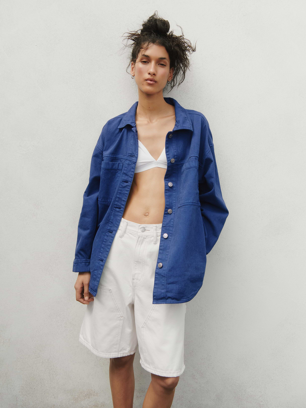 Denim Oversized Shirt Jacket - Dutch blue