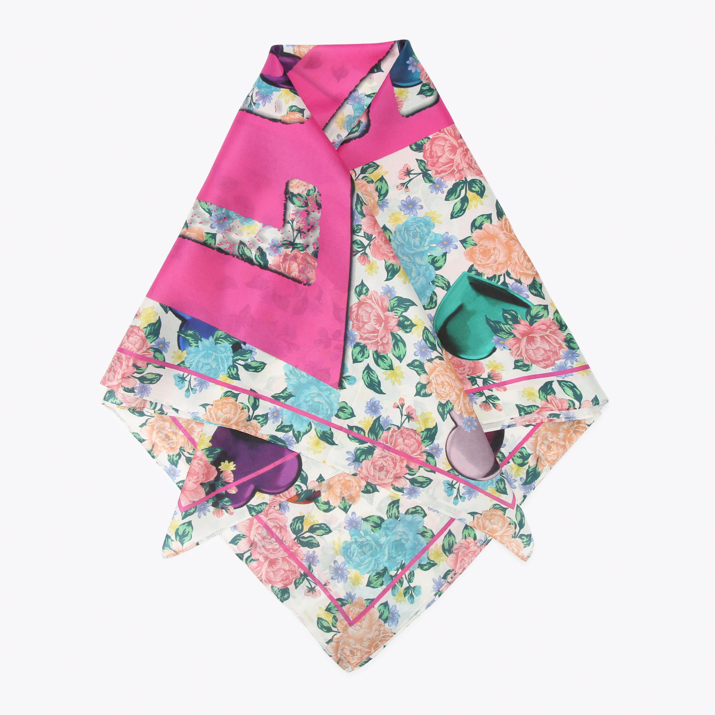 Kurt Geiger London Large Square Scarf - Pink