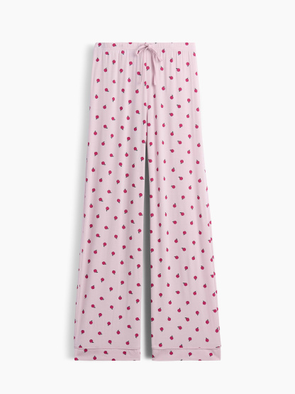SoftMade Modal PJ Pants - Pink apple print