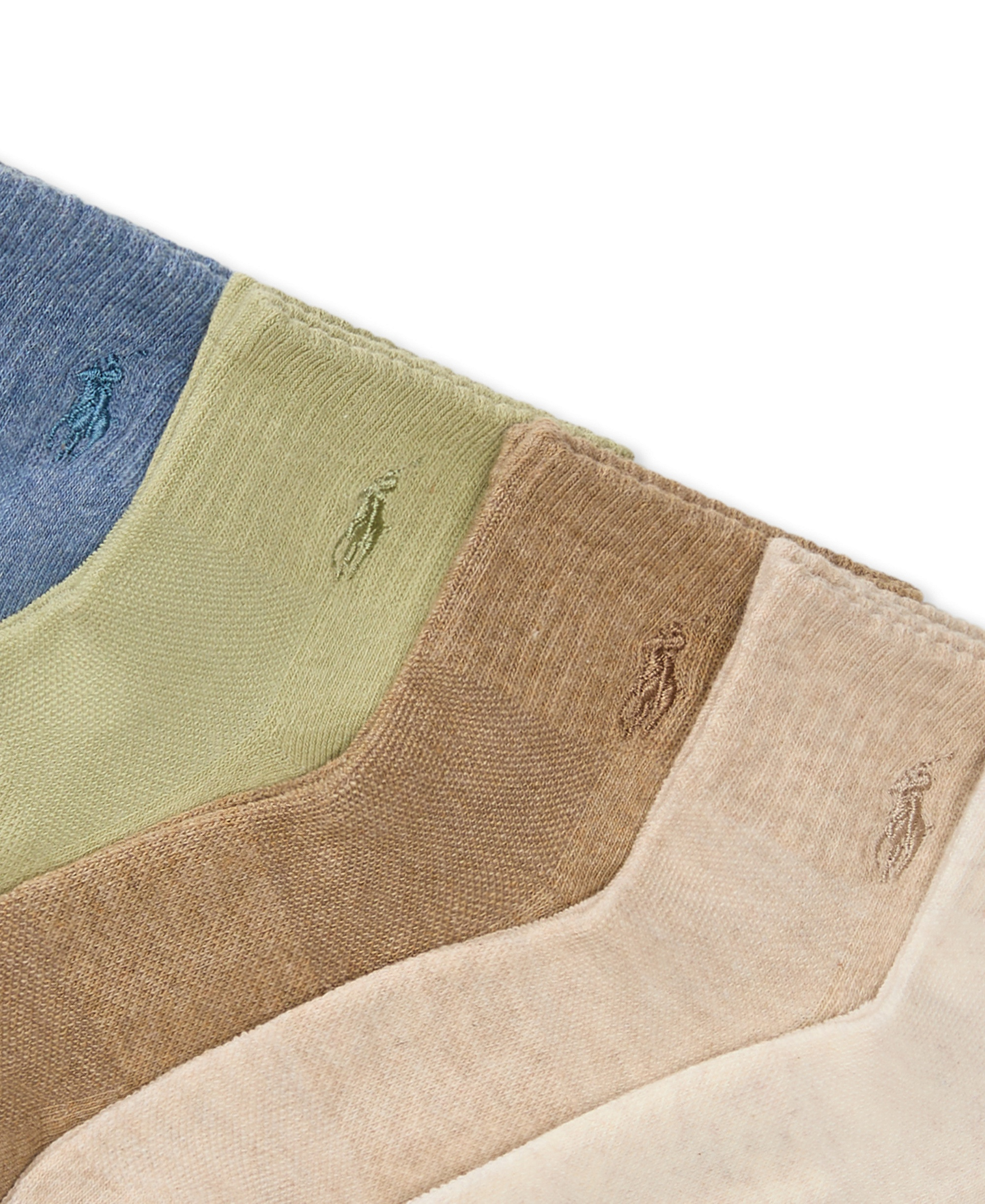 Polo Ralph Lauren Women's 6-Pk. Cushion Quarter Socks - Green/blue