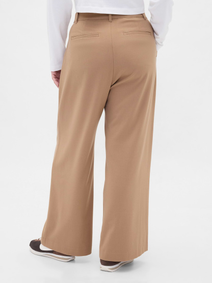 365 High Rise Pleated Trousers - Camel hair tan