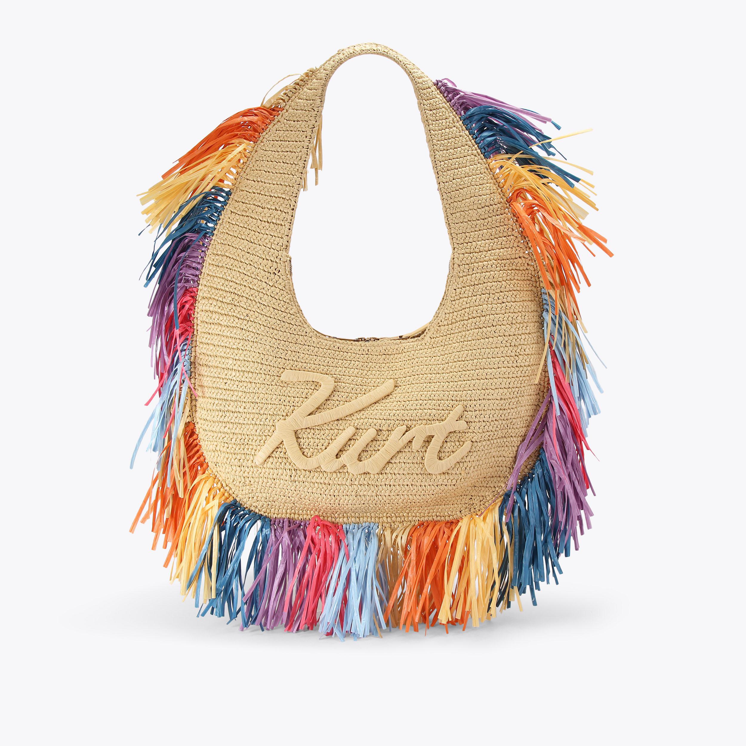 Kurt Geiger London Large Kurt Hobo Fringe Bag - White