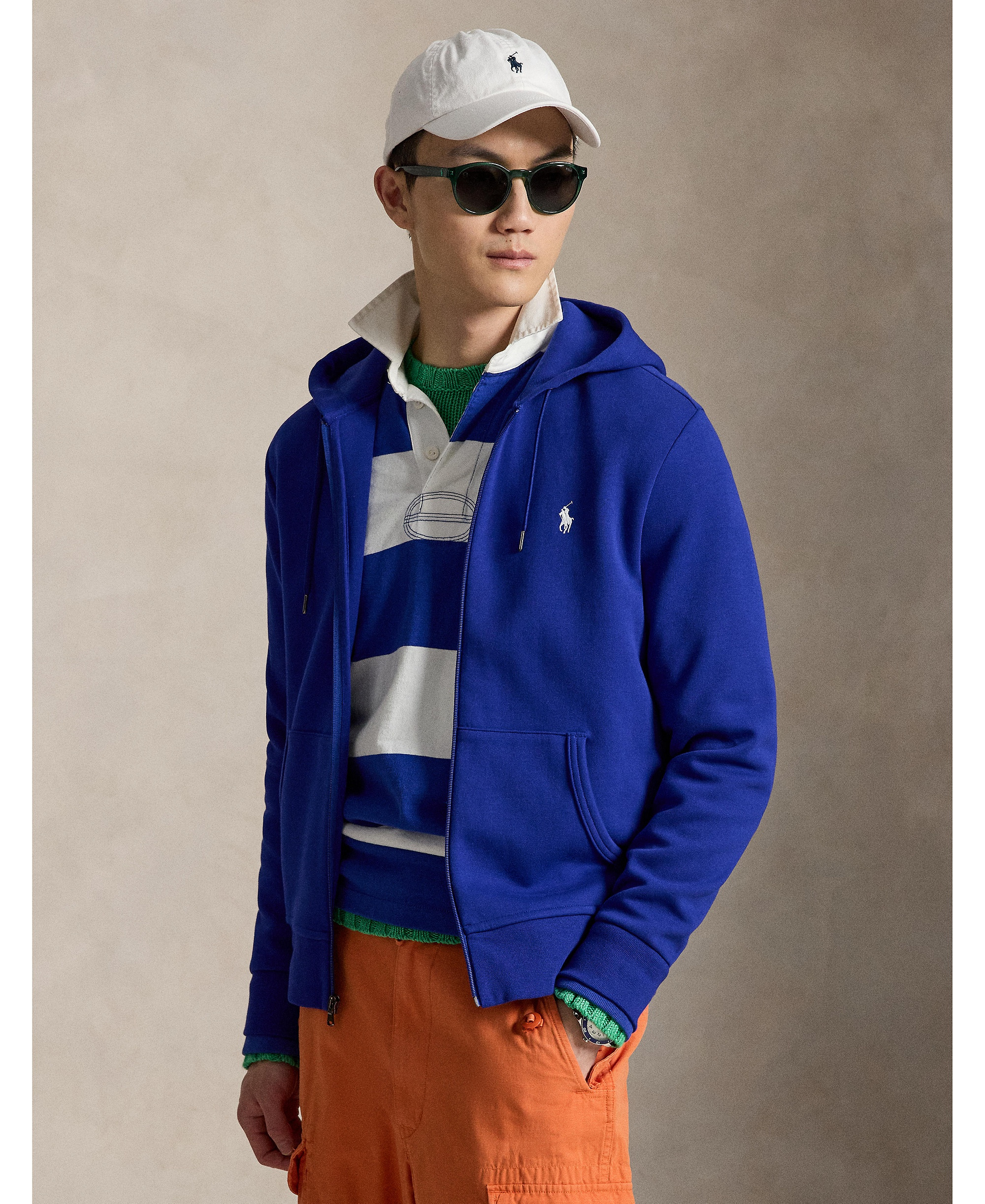 Polo Ralph Lauren Men's Double-Knit Full-Zip Hoodie - Classic Azure