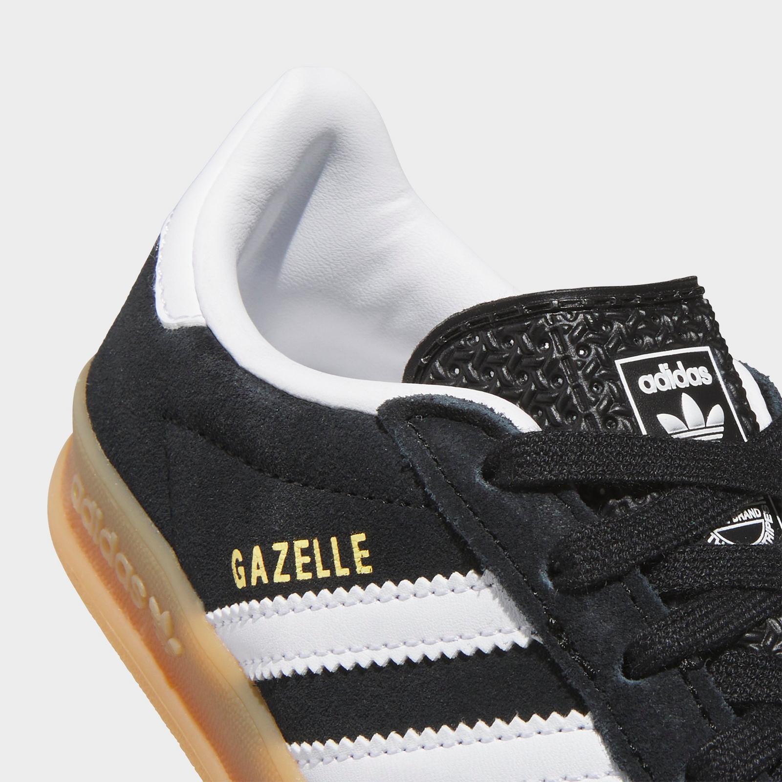 Little Kids' adidas Originals Gazelle Indoor Casual Shoes - Core Black/Cloud White/Gum - view 3