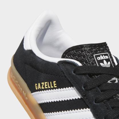 Little Kids' adidas Originals Gazelle Indoor Casual Shoes - Core Black/Cloud White/Gum - view 3