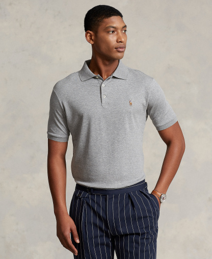 Polo Ralph Lauren Men's Classic-Fit Soft Cotton Polo Shirt - Steel Heather
