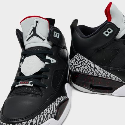 Big Kids' Air Jordan Son of Mars Low Casual Shoes - Black/University Red/Grey Mist - view 3