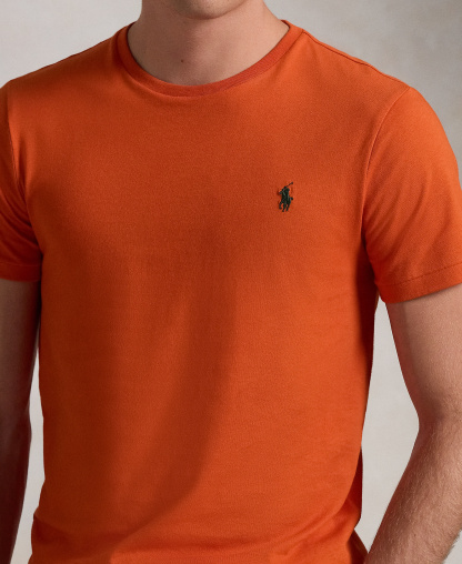 Polo Ralph Lauren Men's Embroidered Pony Classic-Fit T-Shirt - College Orange