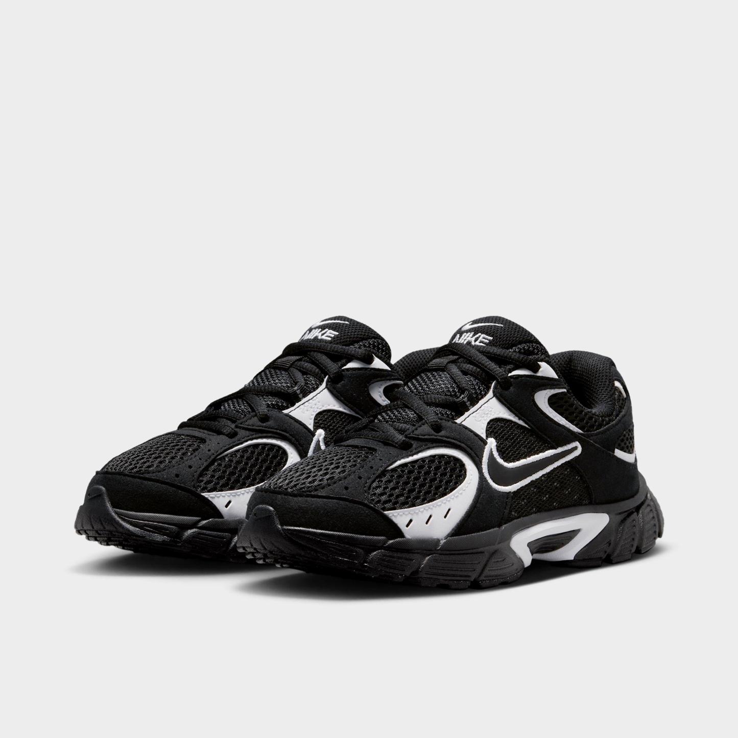 Big Kids' Nithtke V5 RNR Suede Casual Shoes - Black/White/Black - Both shoes facing left