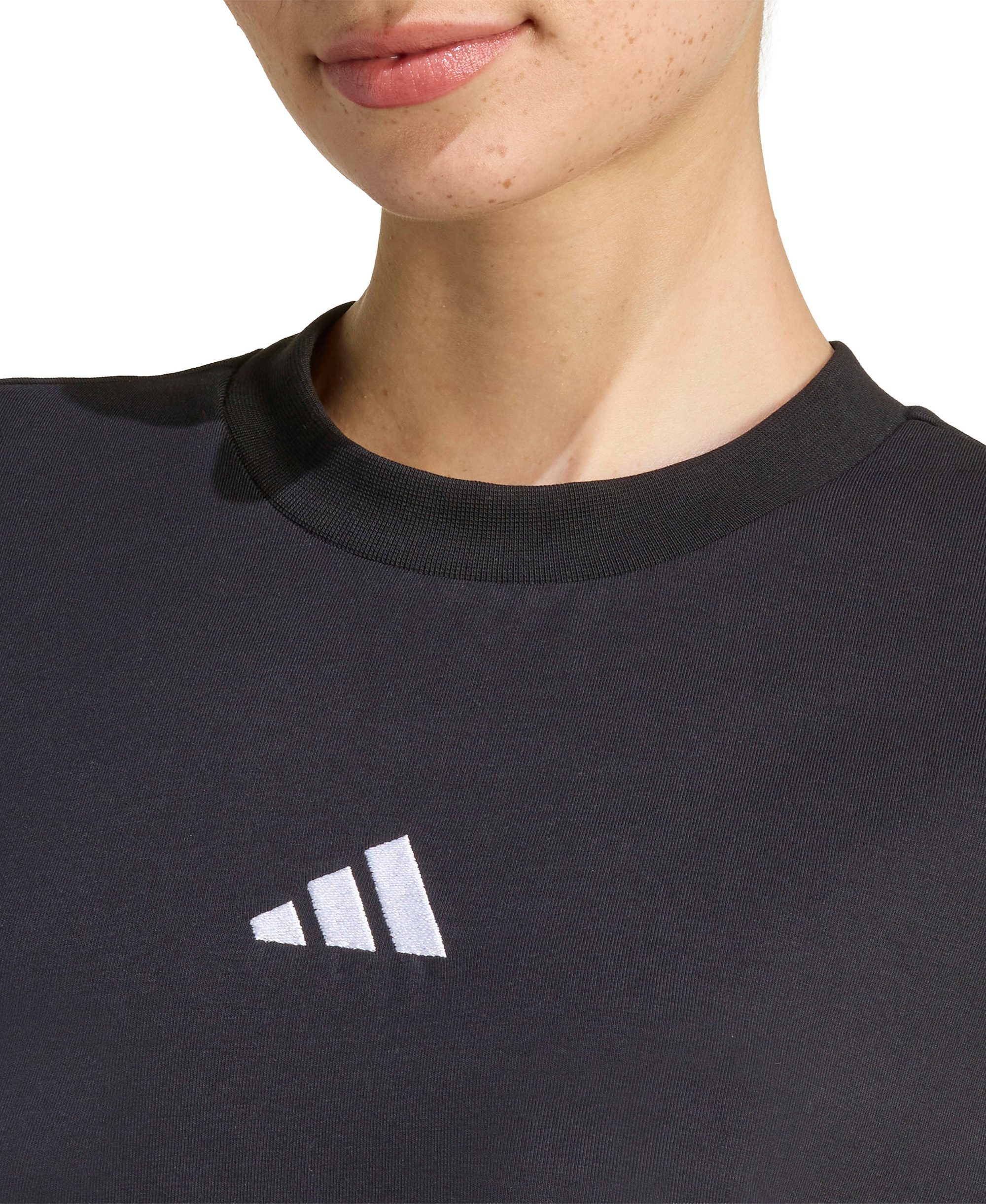 adidas Women's 3-Stripes Crewneck T-Shirt Dress - Black