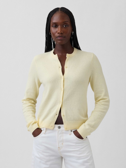 CashSoft Crop Cardigan - Maize yellow