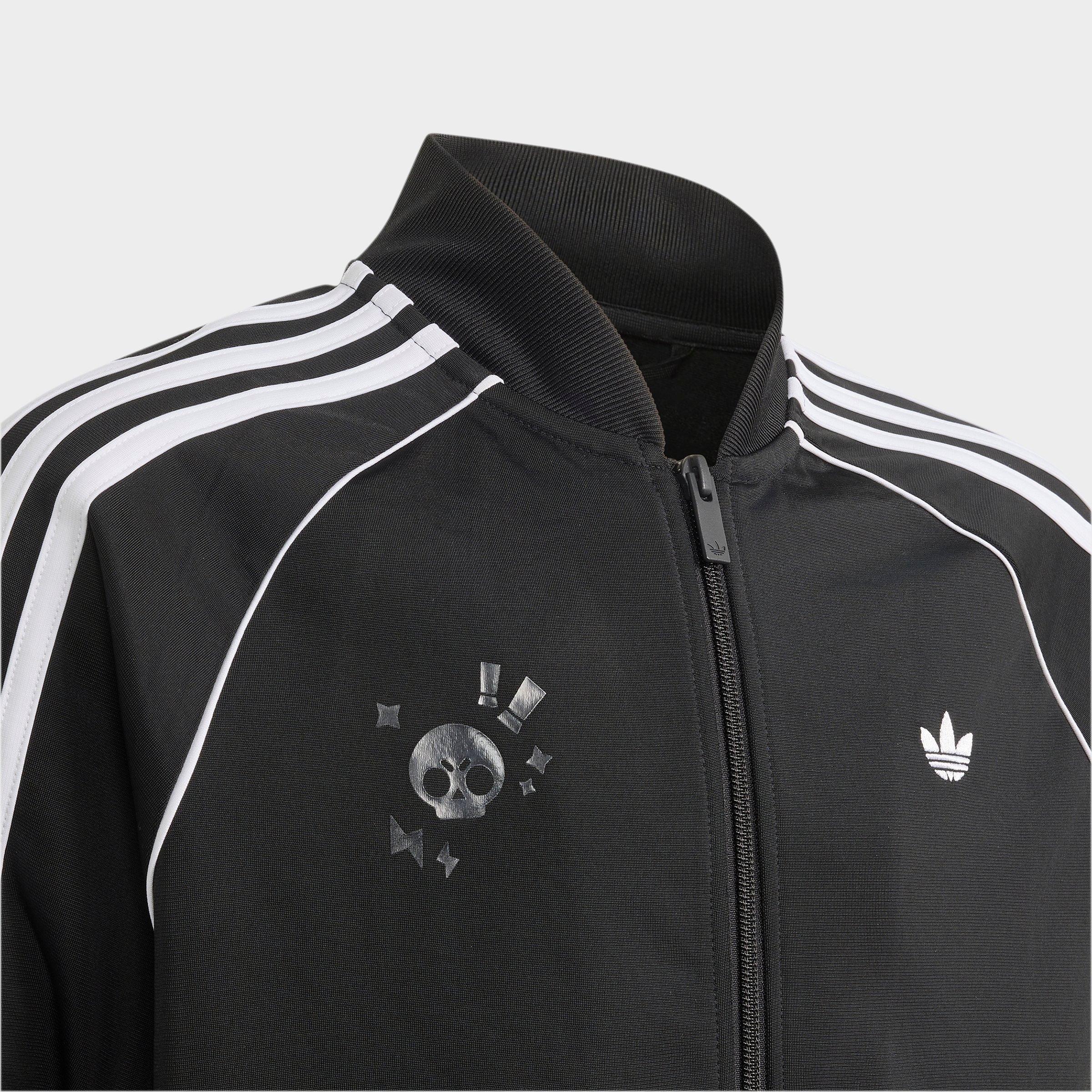 Big Kids' adidas Originals x Brawl Stars Superstar Loose Full-Zip Track Top - Black/White
