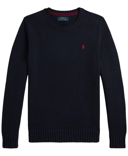 Polo Ralph Lauren Boys' 8-20 Cotton Crewneck Sweater - RL Navy