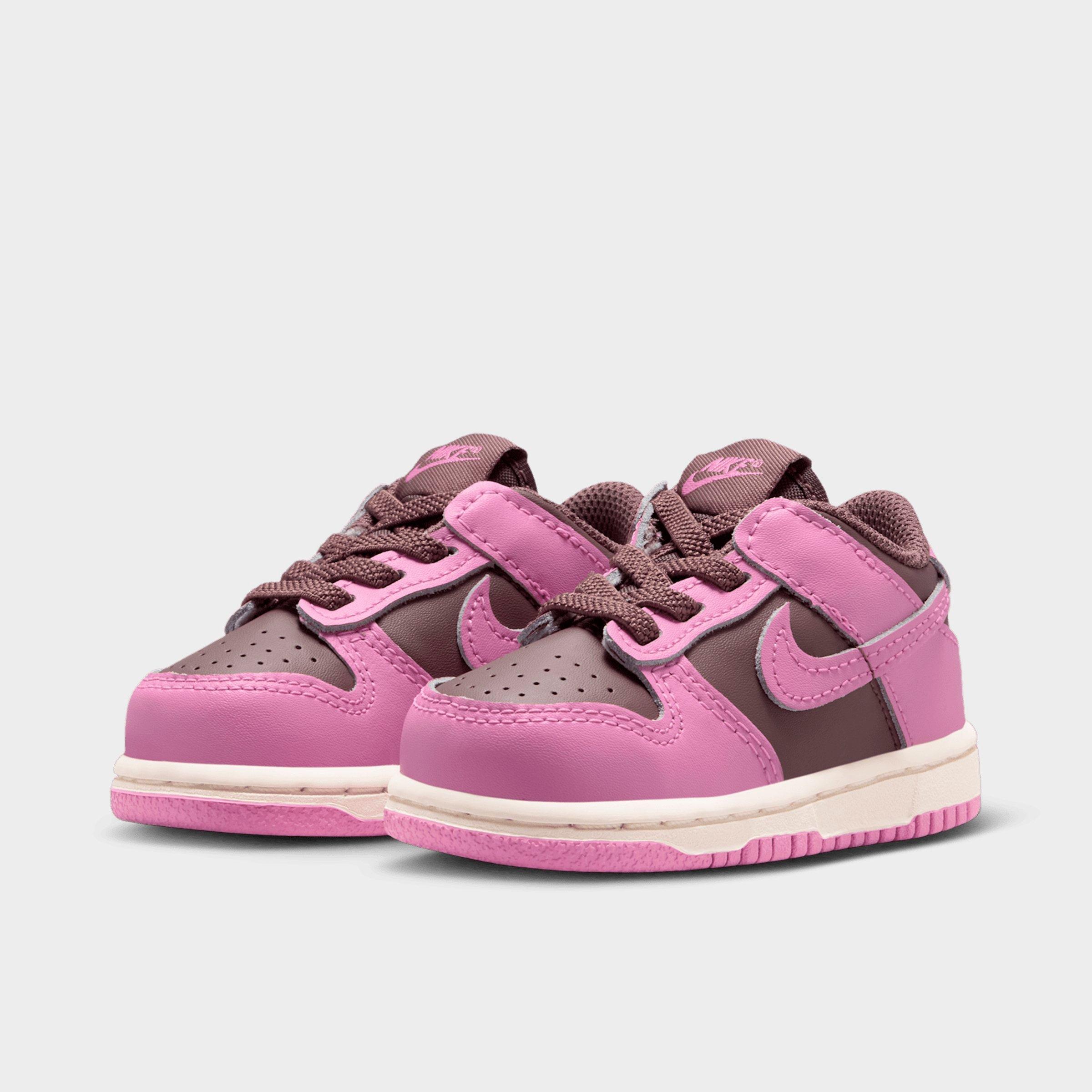 Kids' Toddler Nithtke Dunk Low Casual Shoes - Tattoo/Pale Ivory/Light Magenta - Both shoes facing left