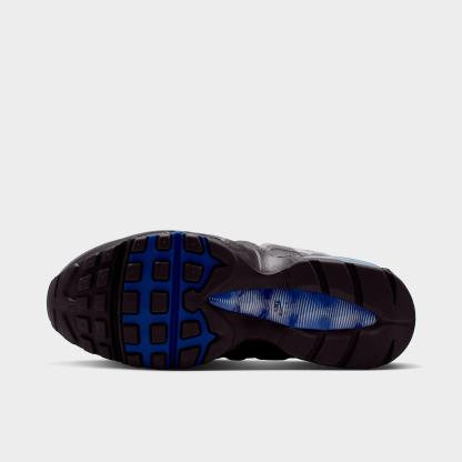 Women's Nithtke Air Max 95 Big Bubble Casual Shoes - Part 1 - Black/White/Medium Grey/Old Royal - Bottom view