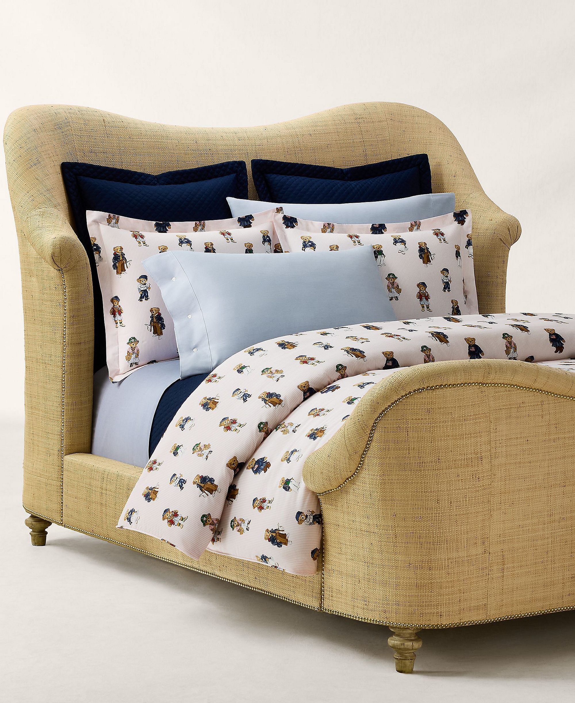 Polo Ralph Lauren Teddy Bear Stripe 2-Pc. Comforter Set, Twin - Pink