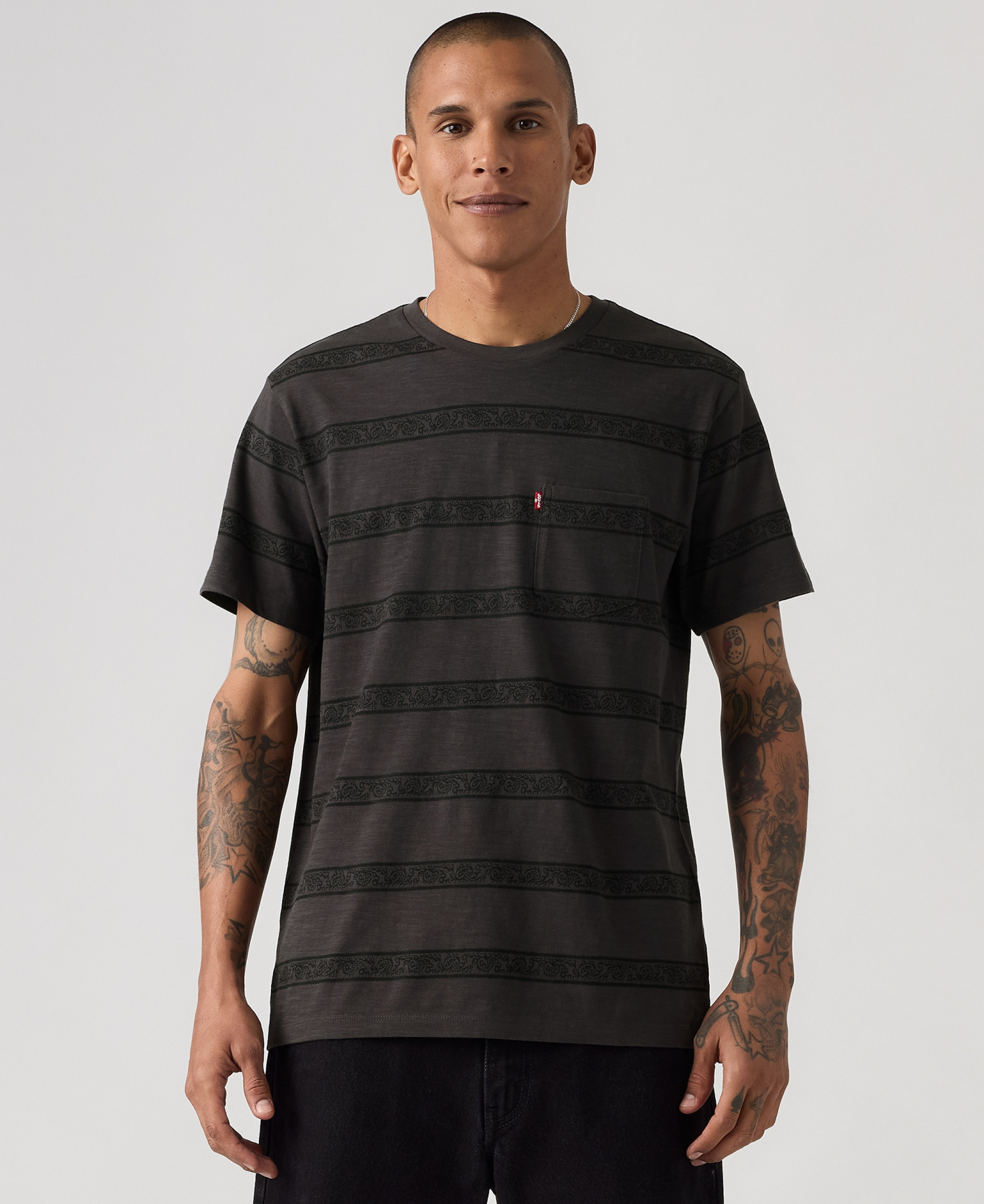 Levi's Men's Classic Pocket Crewneck Short-Sleeve T-Shirt - Phantom Stripe