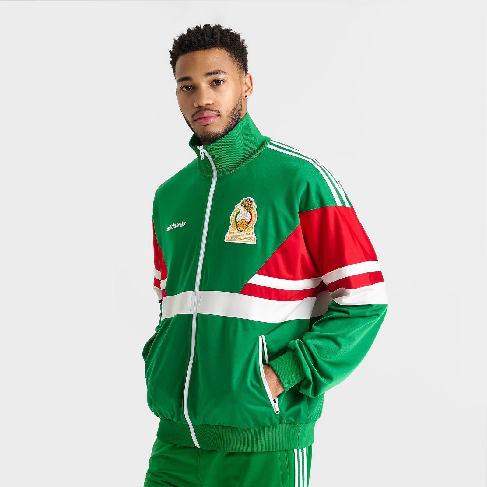 Men's adidas Mexico Home 1986 Soccer Track Top - Green - view 3
