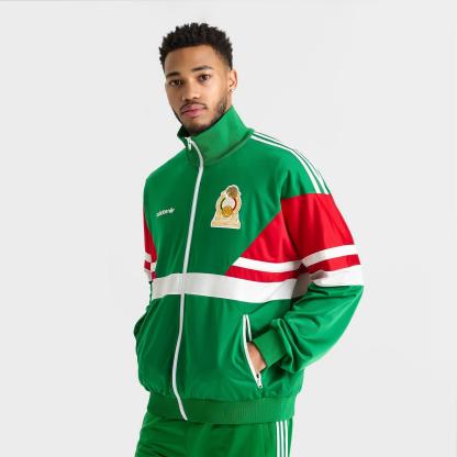 Men's adidas Mexico Home 1986 Soccer Track Top - Green - view 3