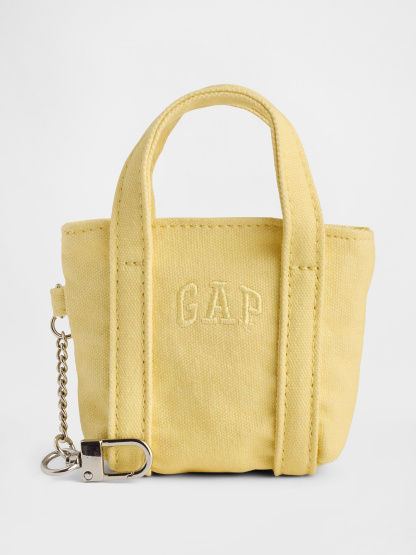 Logo Tote Bag Charm - Havana yellow